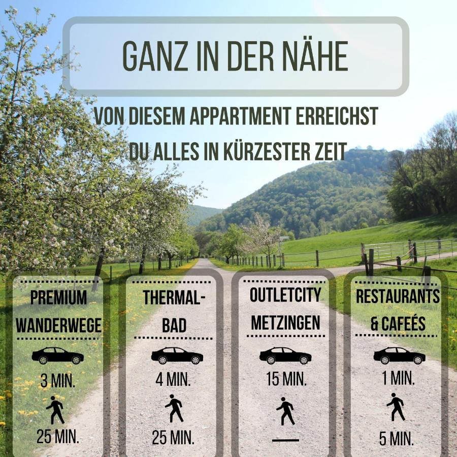 Moderne, Helle 1 Zimmer-Wohnung In Citylage Bad Urach Εξωτερικό φωτογραφία